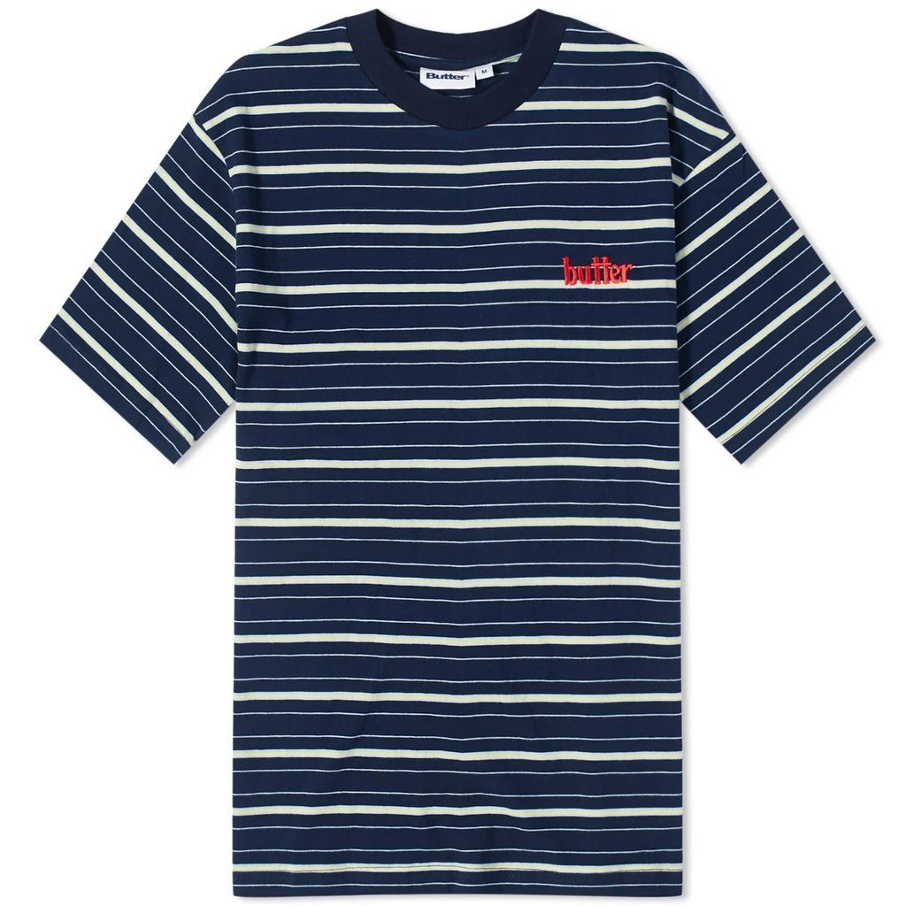 Men's Park Stripe T-Shirt Black/Sky/Banana