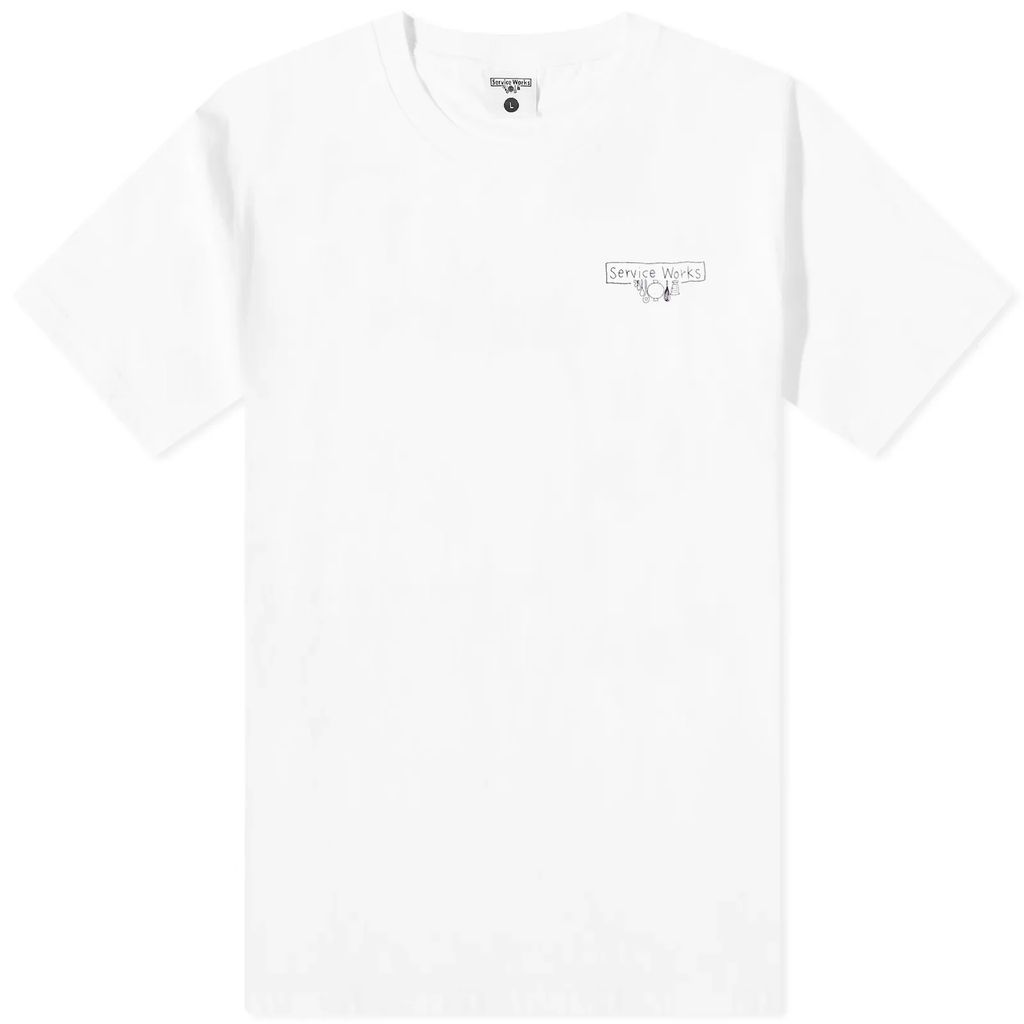 Men's Scribble Logo T-Shirt White