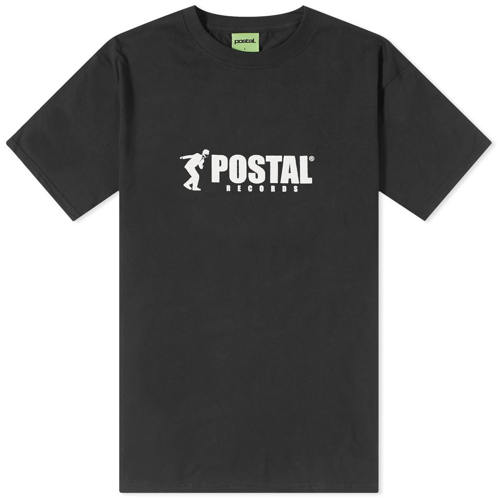 Men's POSTAL Men's Records T-Shirt Black