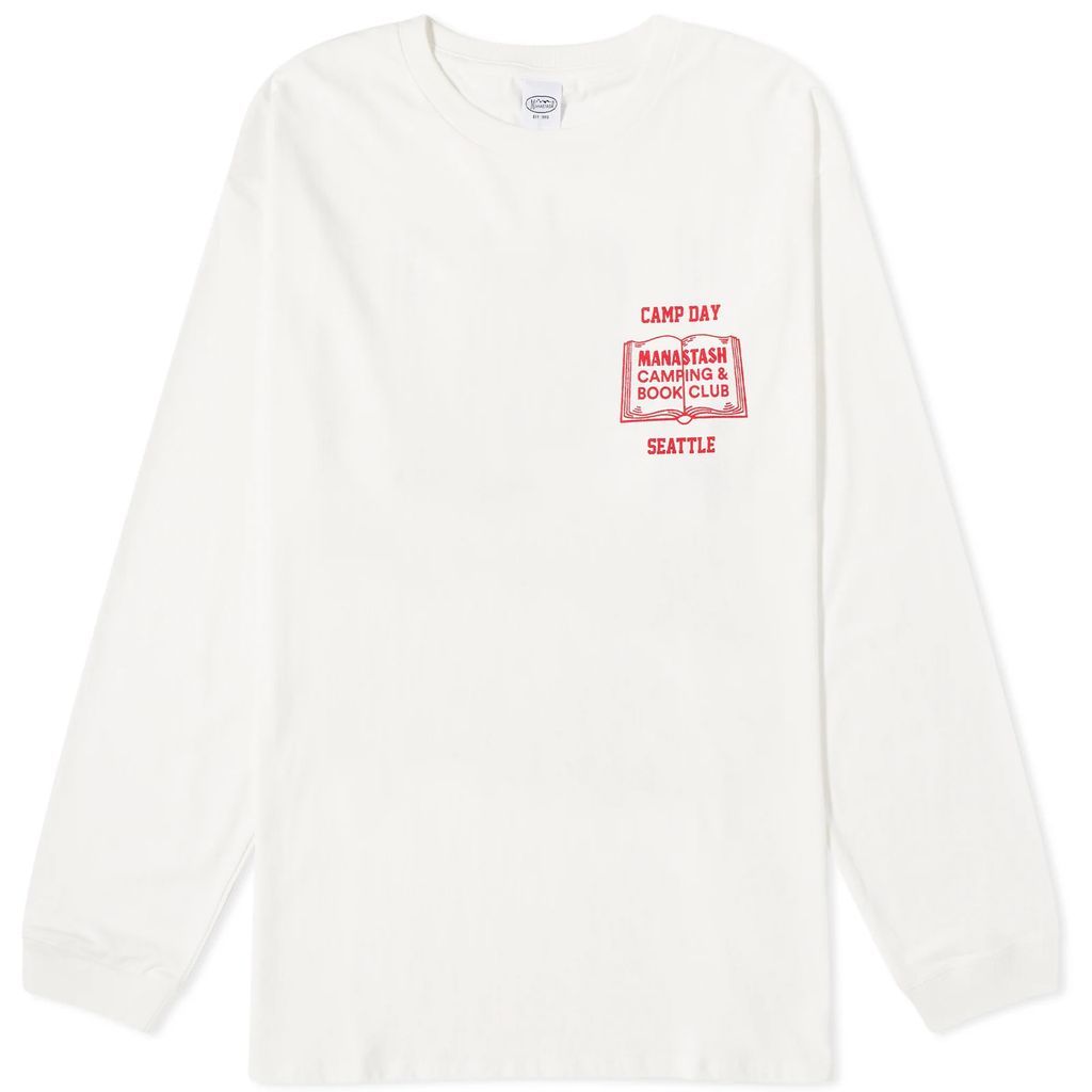 Men's Long Sleeve Book Club T-Shirt Off White