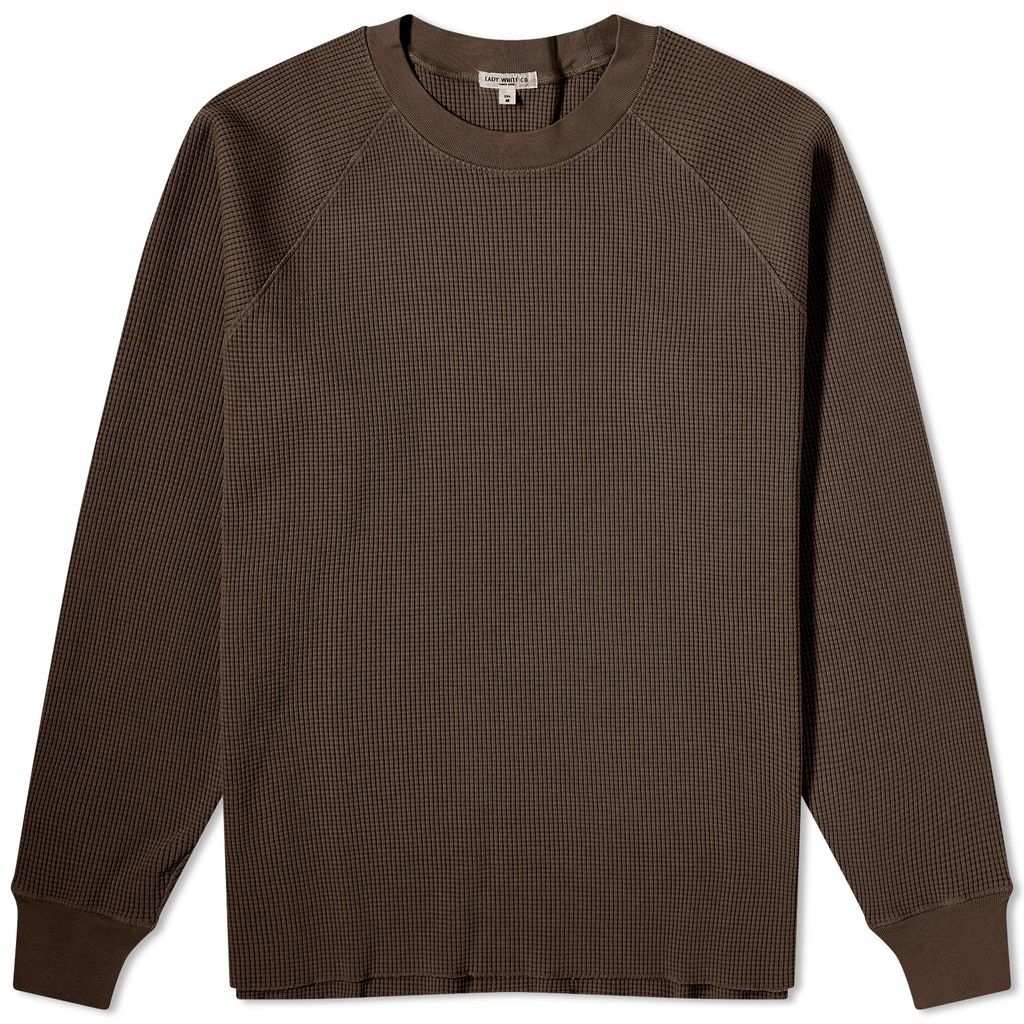 Men's Long Sleeve Raglan Thermal T-Shirt Black Mushroom