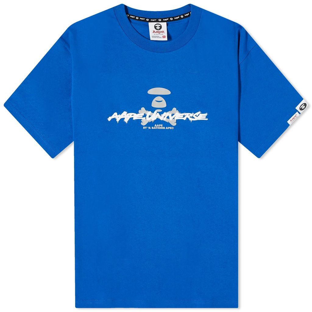 AAPE Graffiti Ble Camo T-Shirt Blue