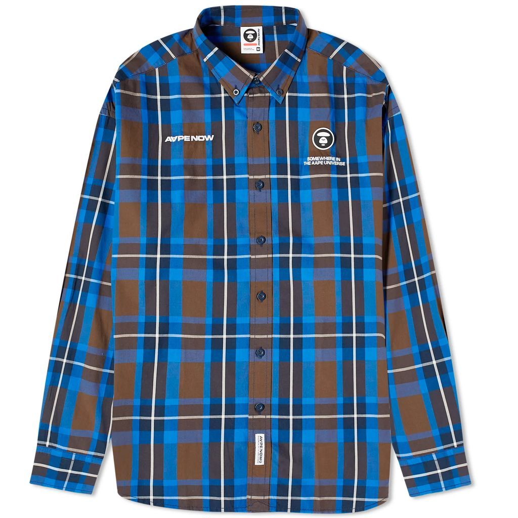 AAPE Now Checked Shirt Brown (Navy)