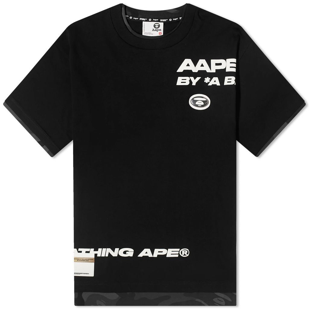 AAPE Skate Puff Print T-Shirt Black