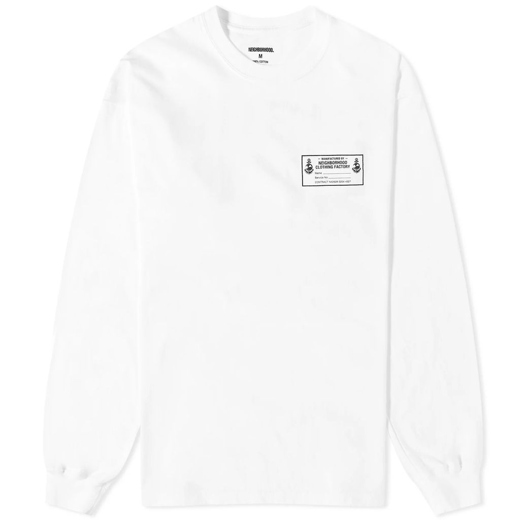 Men's Long Sleeve LS-6 T-Shirt White