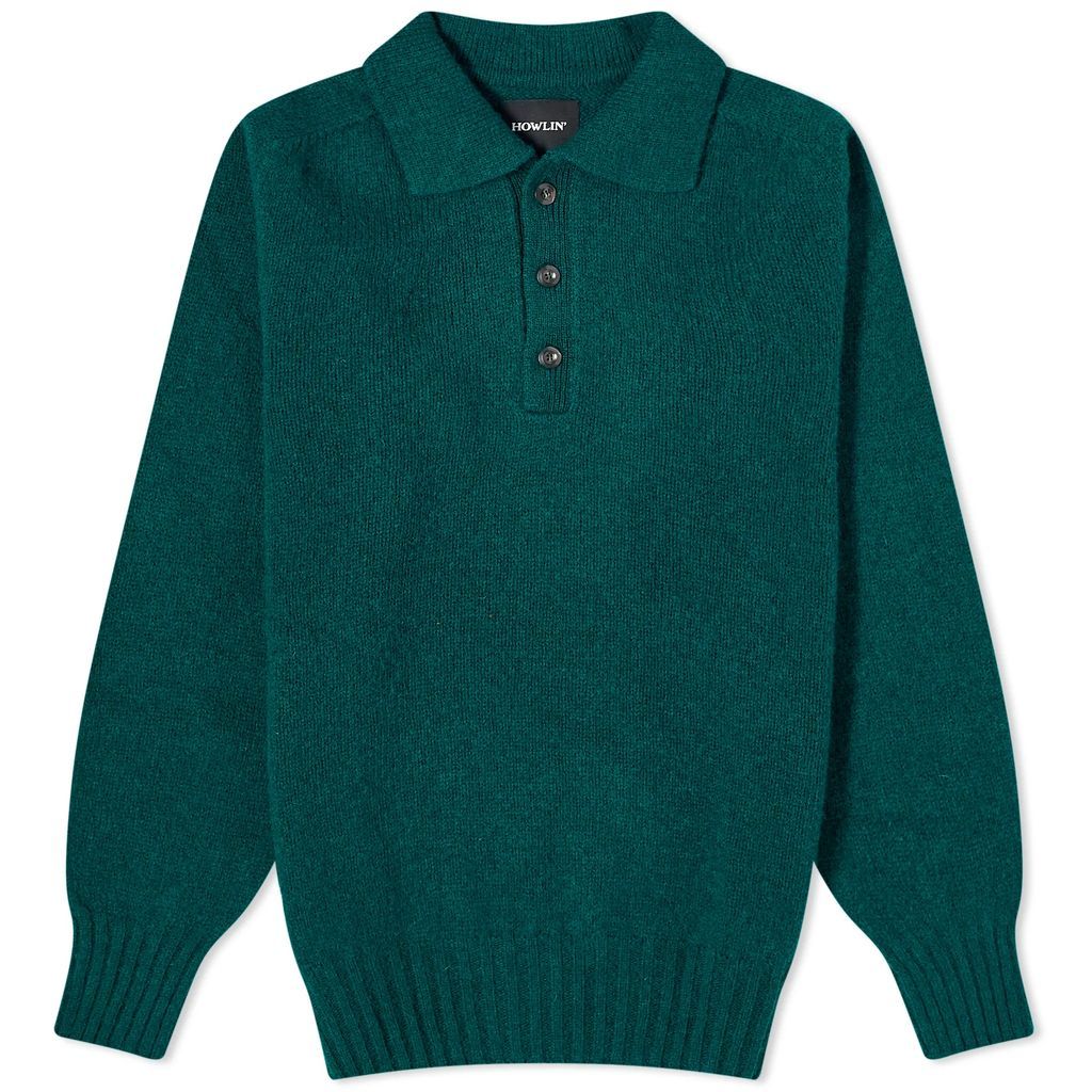Howlin' Ghost Pressure Knit Polo Forest
