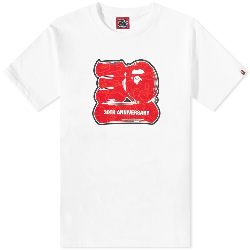 Men's 30th Anniversary T-Shirt 2 White/Red