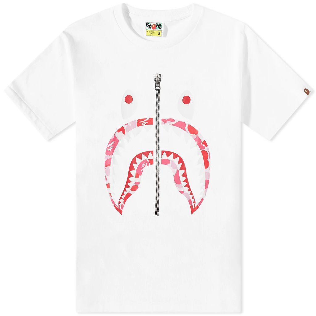 Men's Abc Camo Shark T-Shirt White/Pink