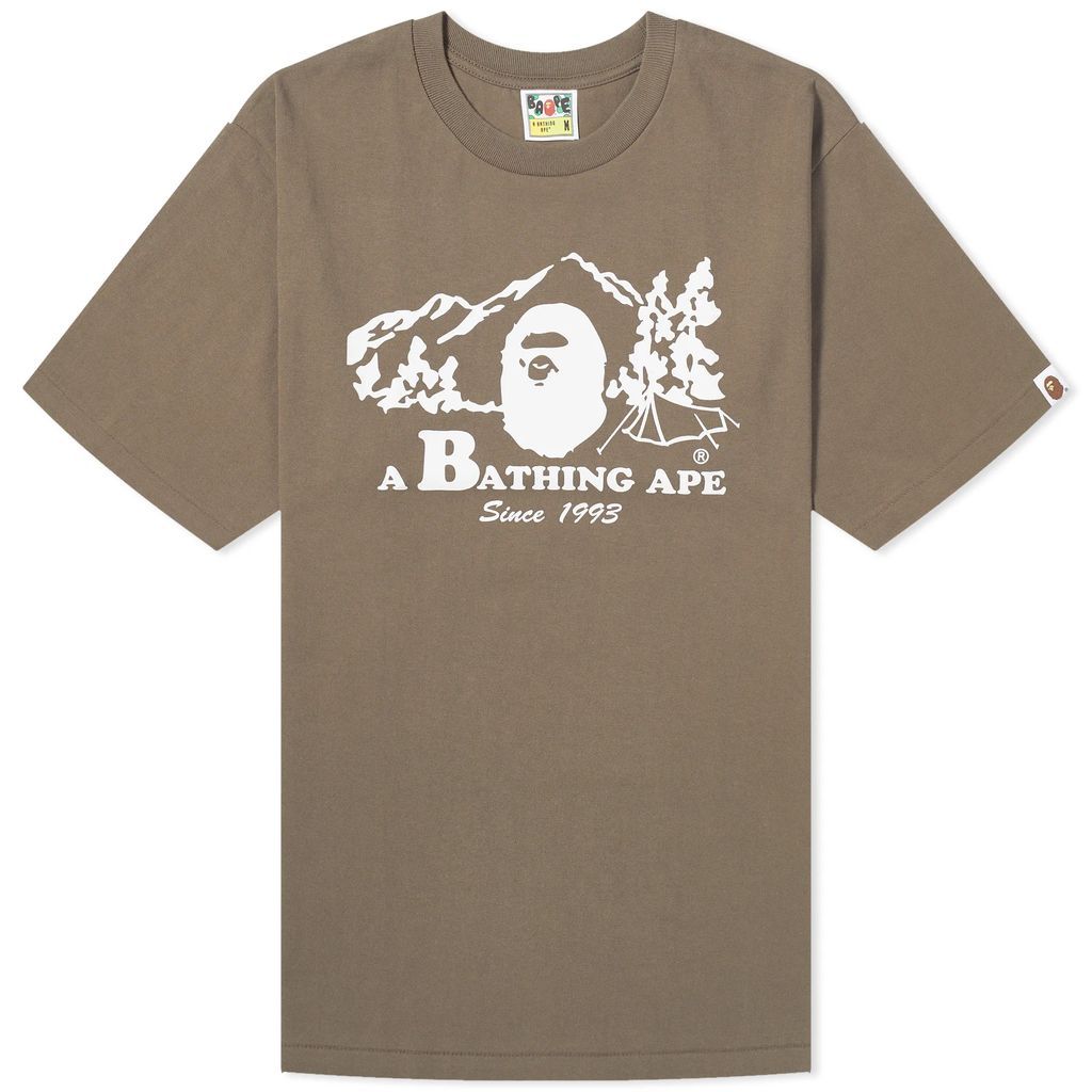 Men's Bape Camp T-Shirt Brown