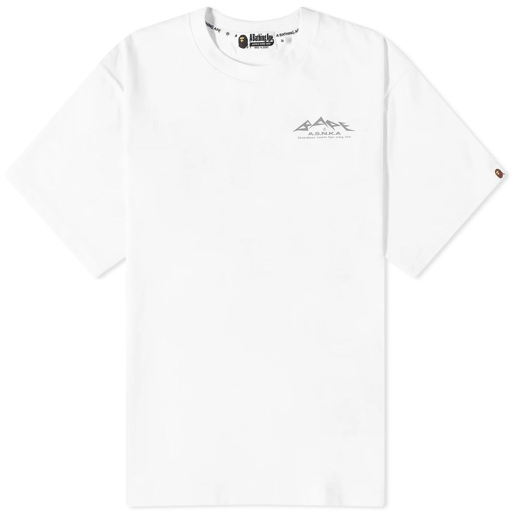 Men's Bape Reflector Print T-Shirt White
