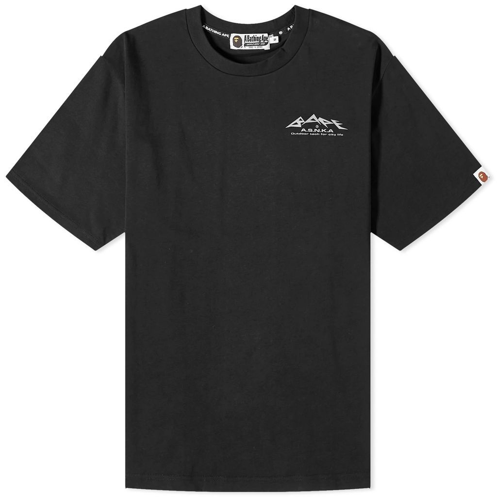 Men's Bape Reflector Print T-Shirt Black