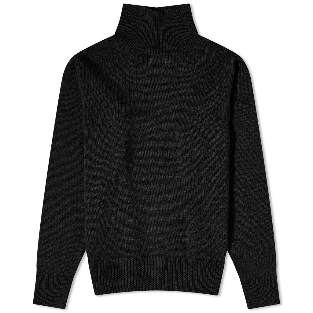 Men's Roll Neck Knit Off Black