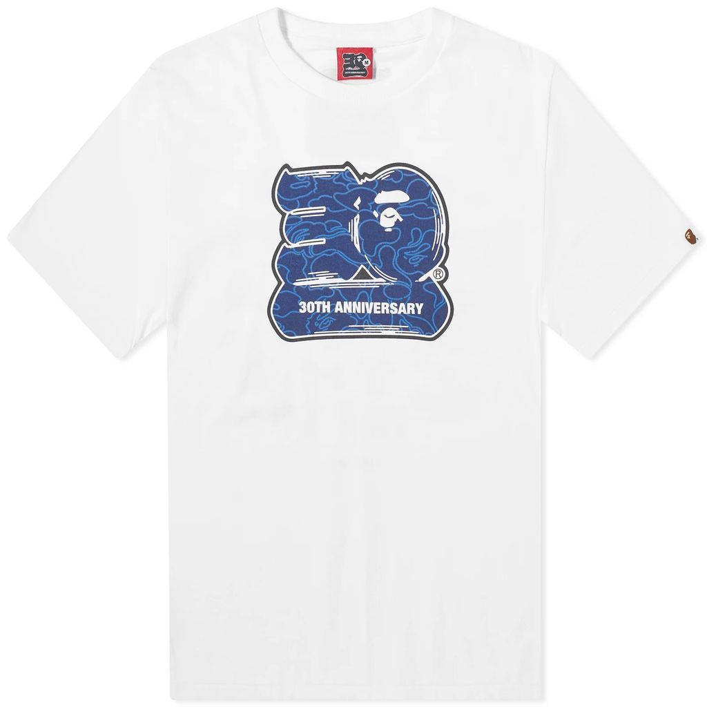 Men's 30th Anniversary T-Shirt 2 White/Navy