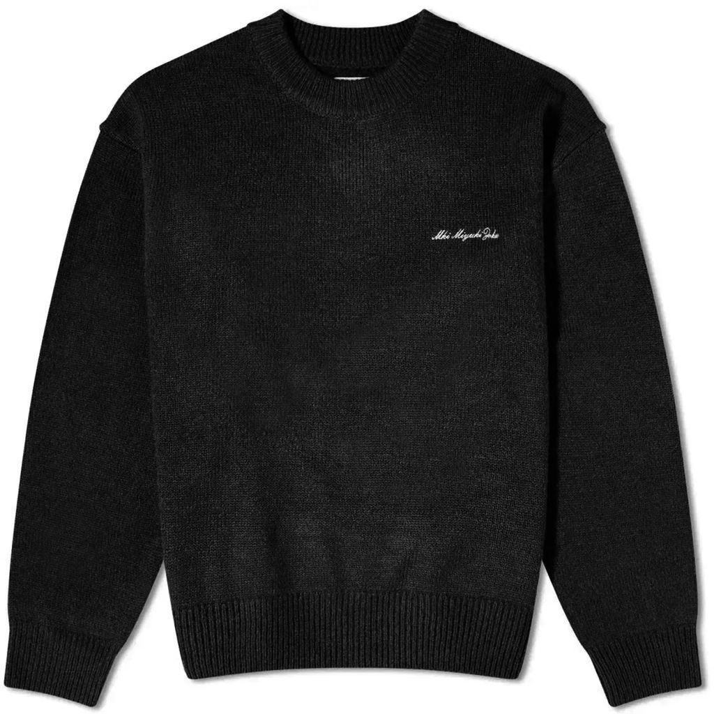 Men's Mohair Blend Knit Jumper Black