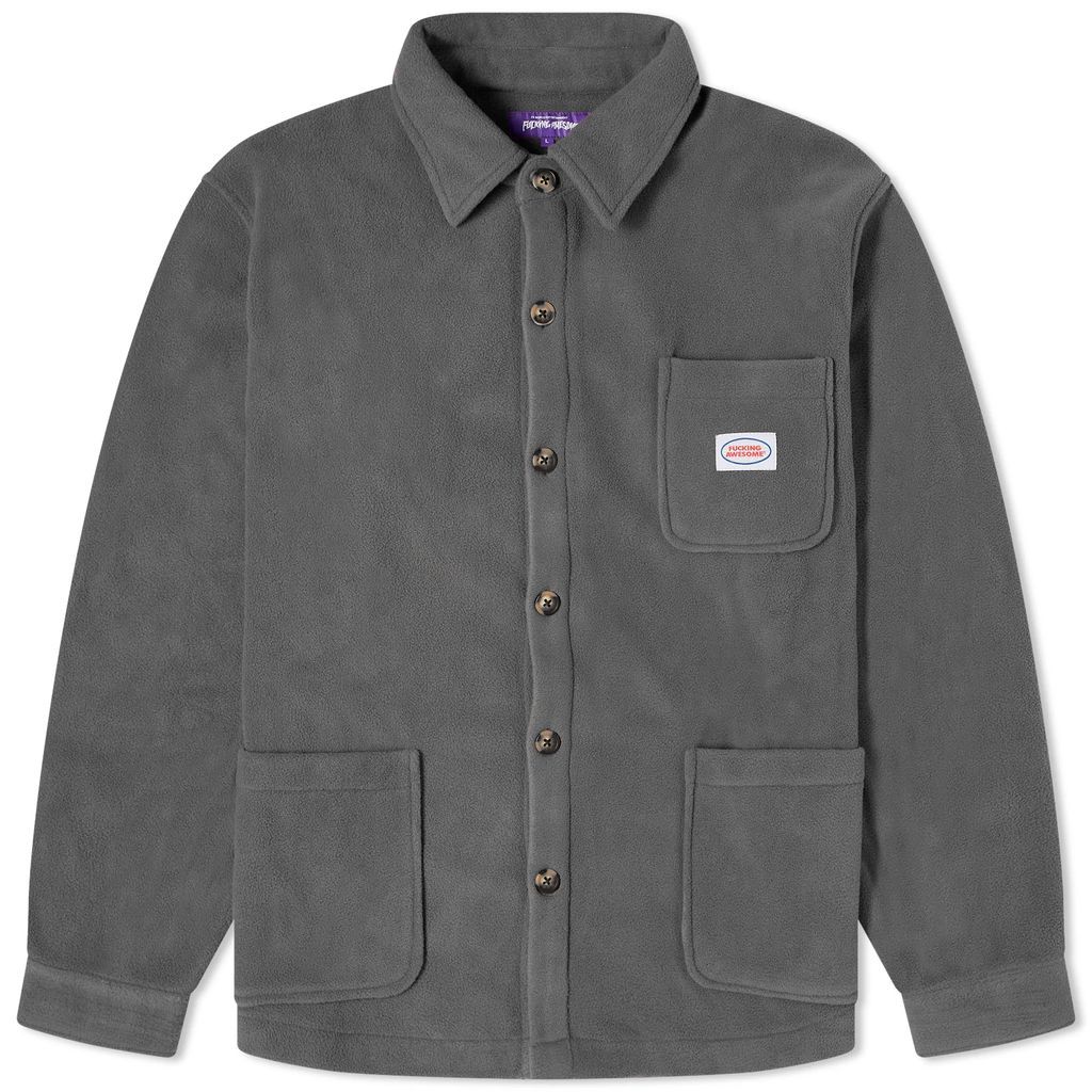 Men's Polar Fleece Overshirt Charcoal