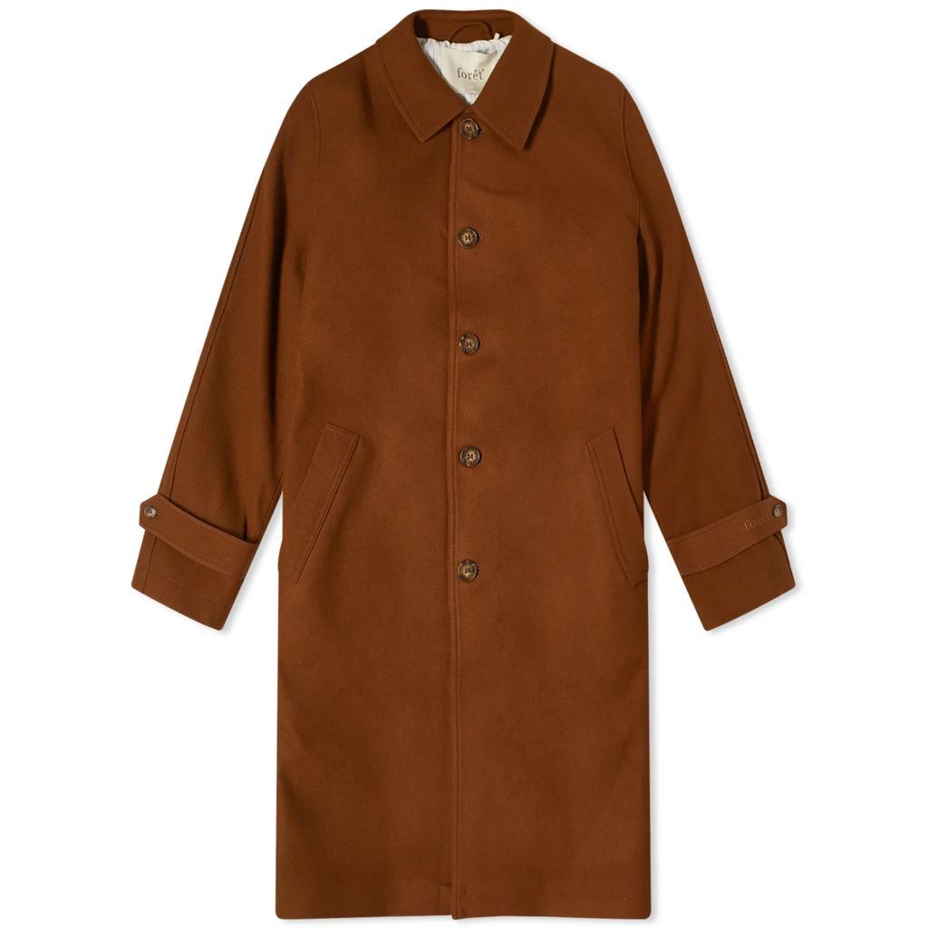 Men's Shelter Wool Long Coat Brown