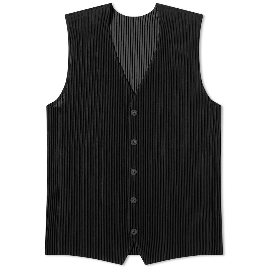 Men's Pleated Vest Black