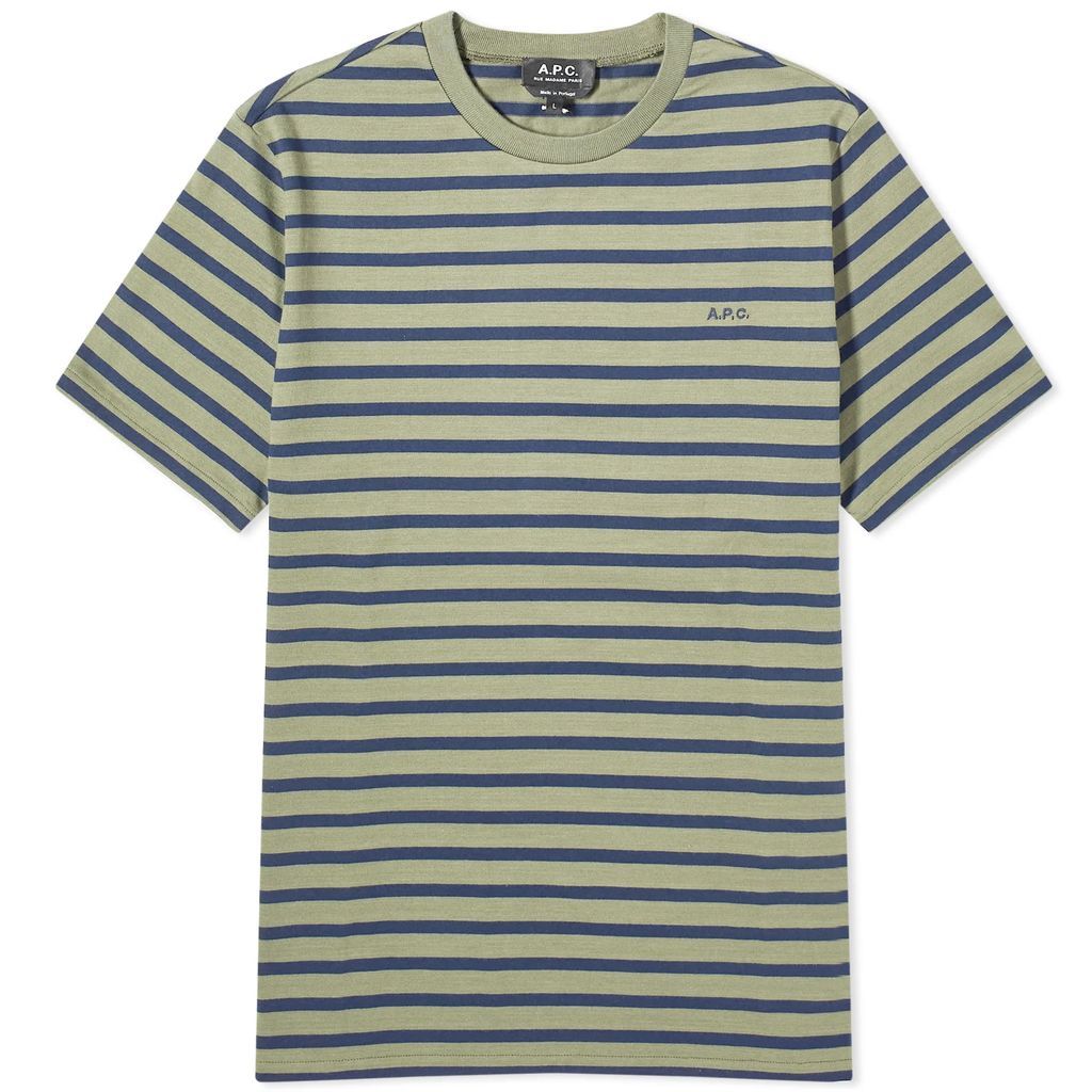 Men's Emilien Stripe T-Shirt Khaki/Navy