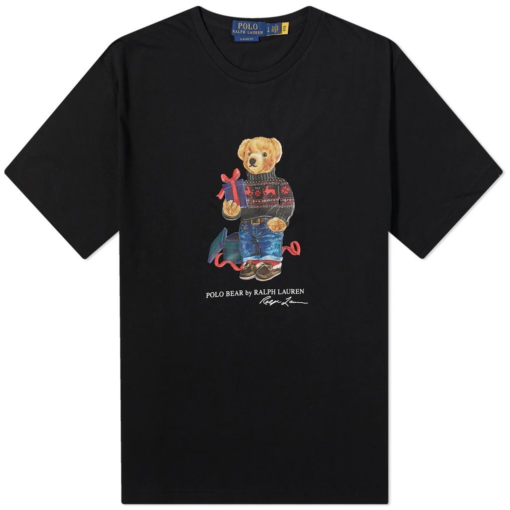 Men's Gift Bear T-Shirt Polo Black
