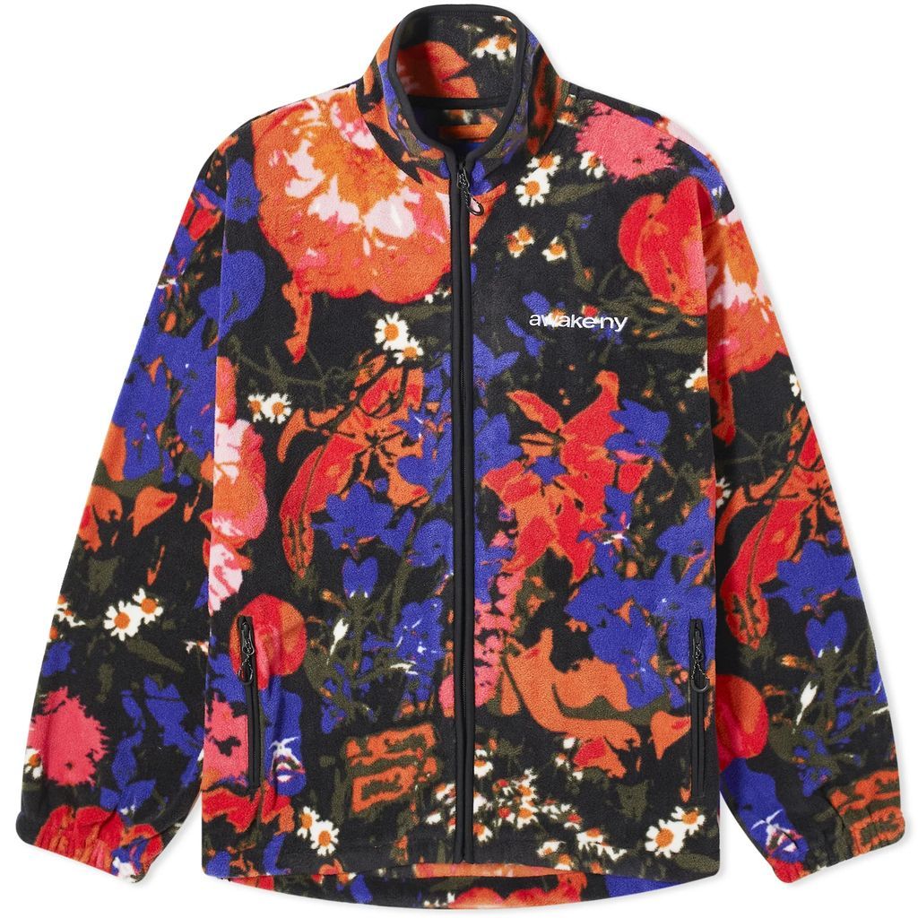 Men's Floral Fleece Jacket Multi
