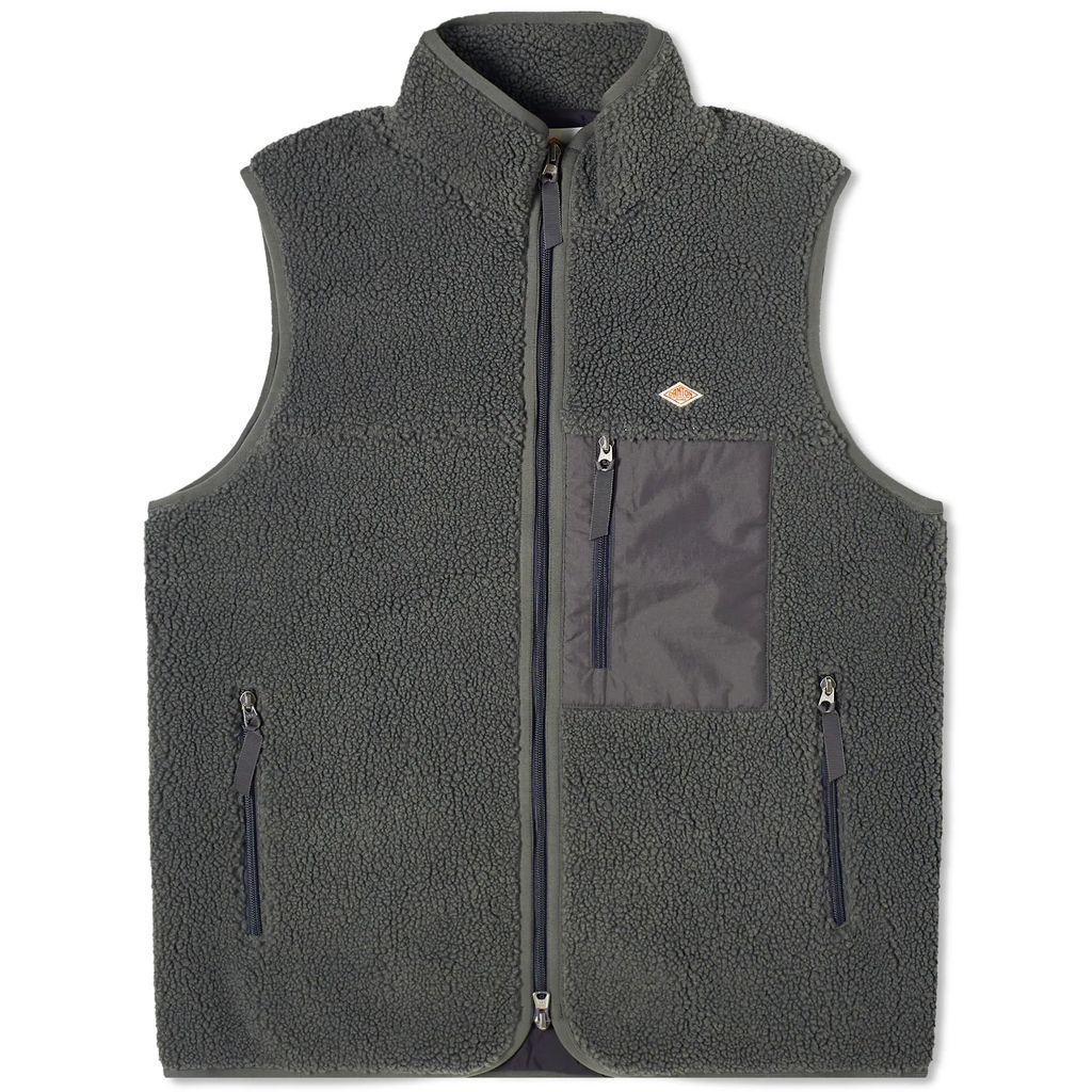 Men's Insulation Boa Fleece Vest Charcoal Grey