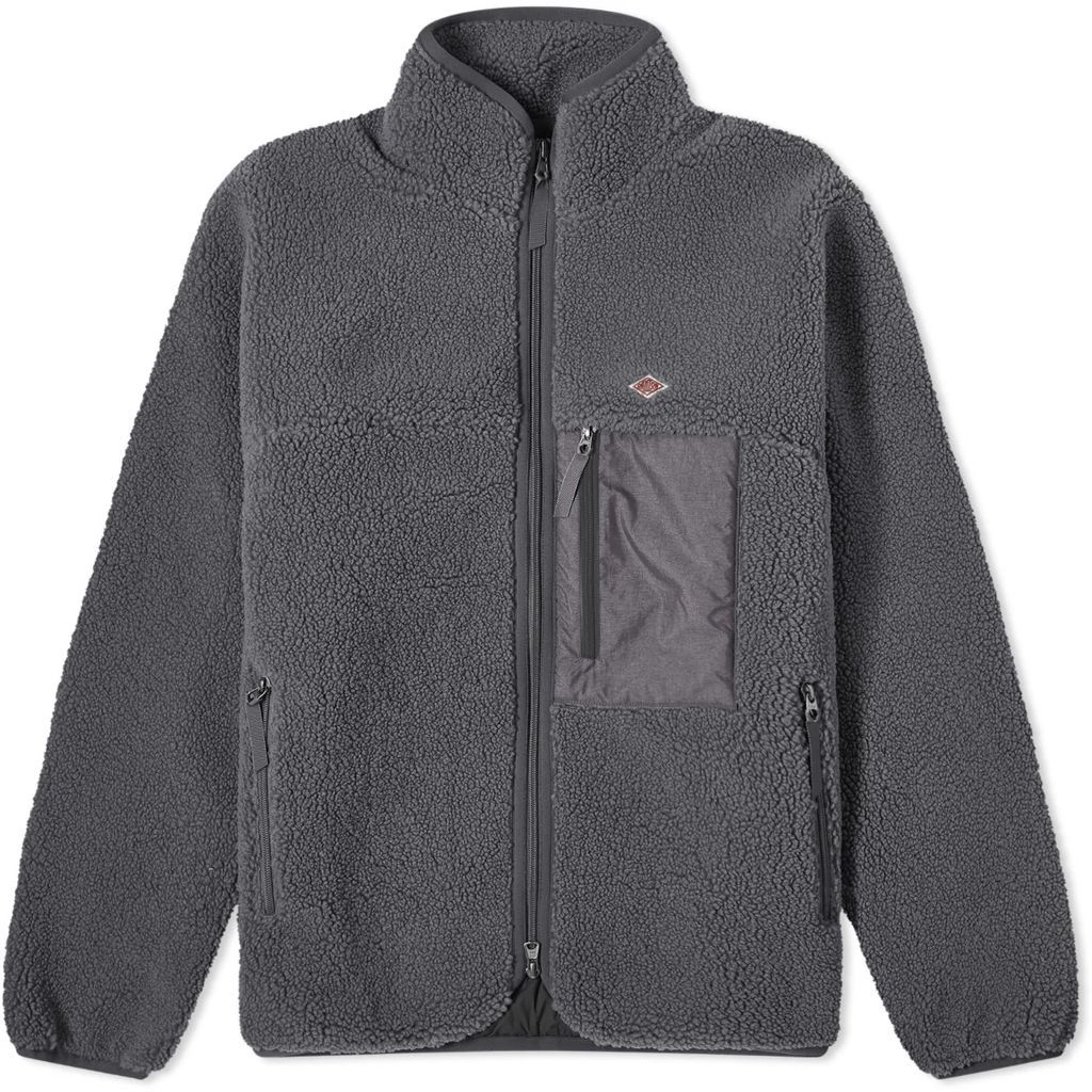 Men's Insulation Boa Fleece Jacket Grey
