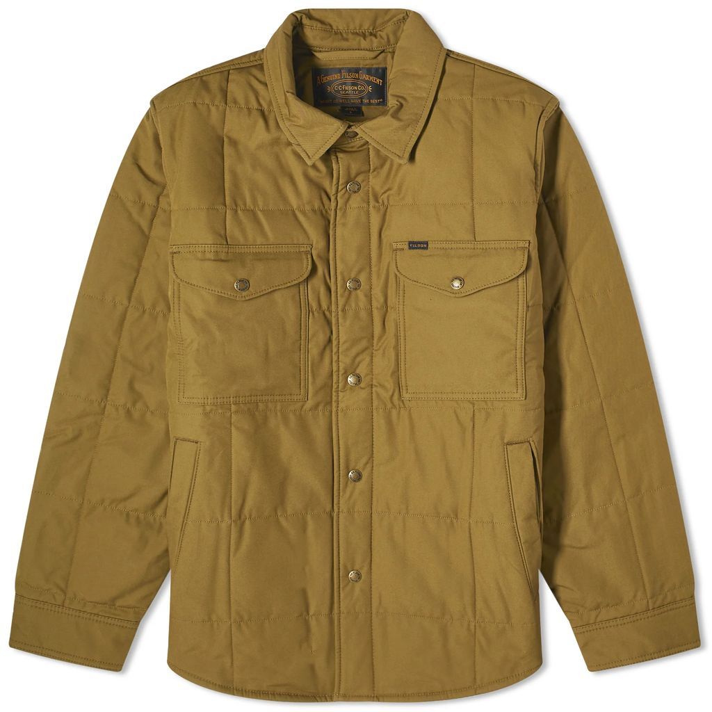Men's Cover Cloth Quilted Shirt Jacket Olive Drab