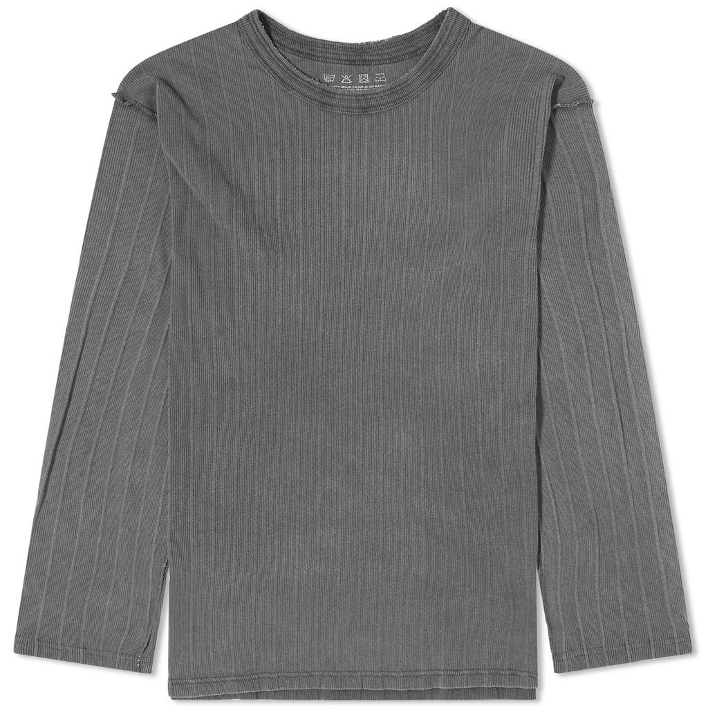 Men's Long Sleeve New Rib T-Shirt Washed Graphite