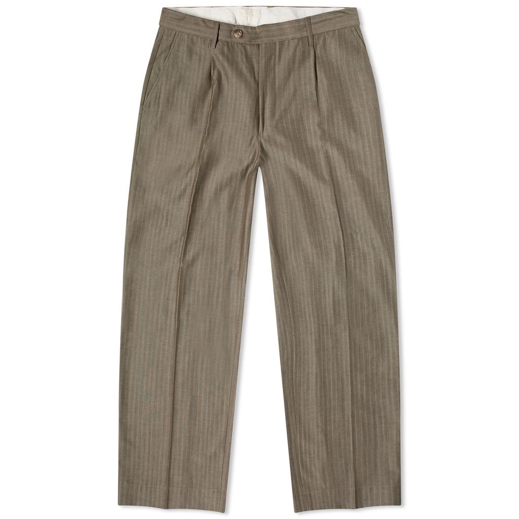 Men's Service Trousers Taupe Grey Stripe