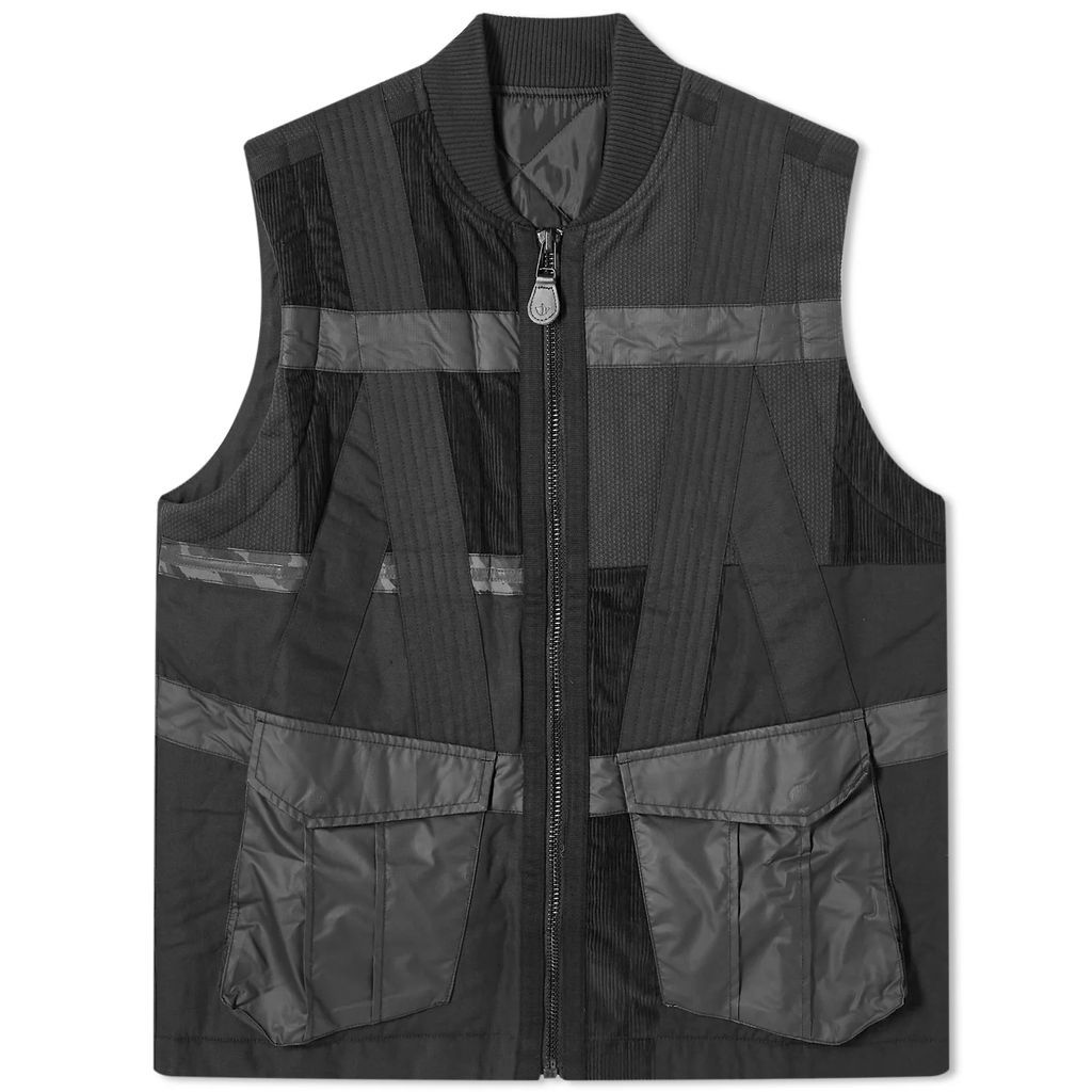 Men's Tugihagi Patchwork Tobi Vest Black