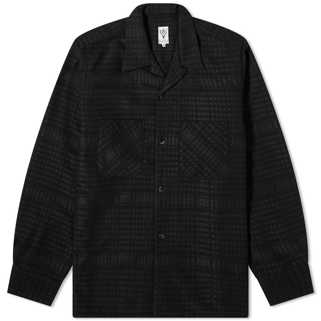 Men'sOne-Up Plaid Shirt Black