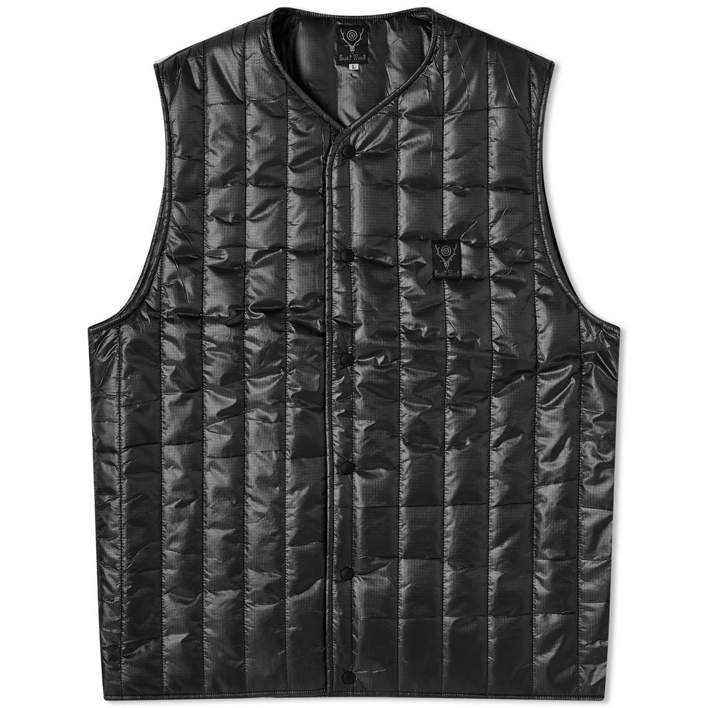 Men'sQuilted Nylon Ripstop Vest Black