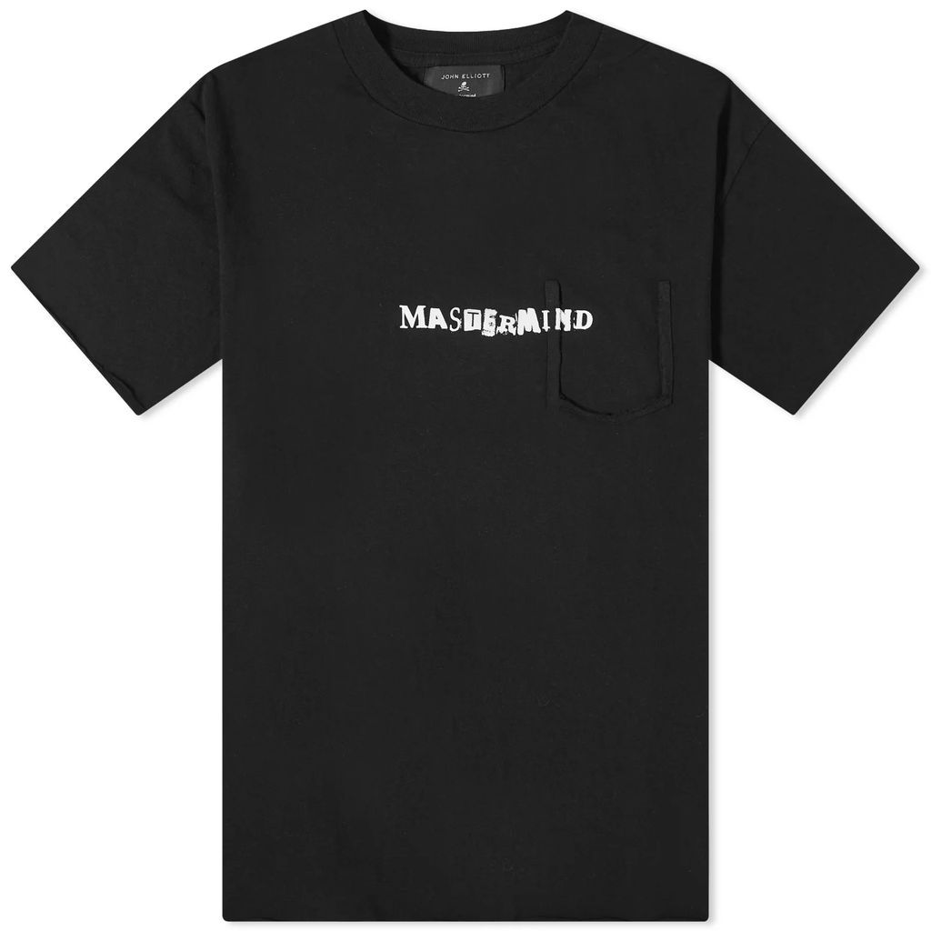 Men's x MASTERMIND JAPAN Distress Lucky Pocket T-Shir Black