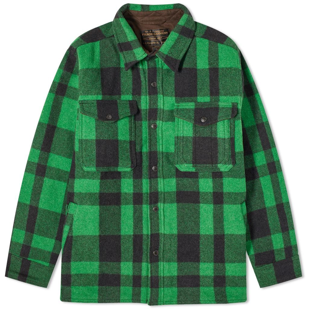 Men's Mackinaw Shirt Jacket Acid Green/Black Plaid