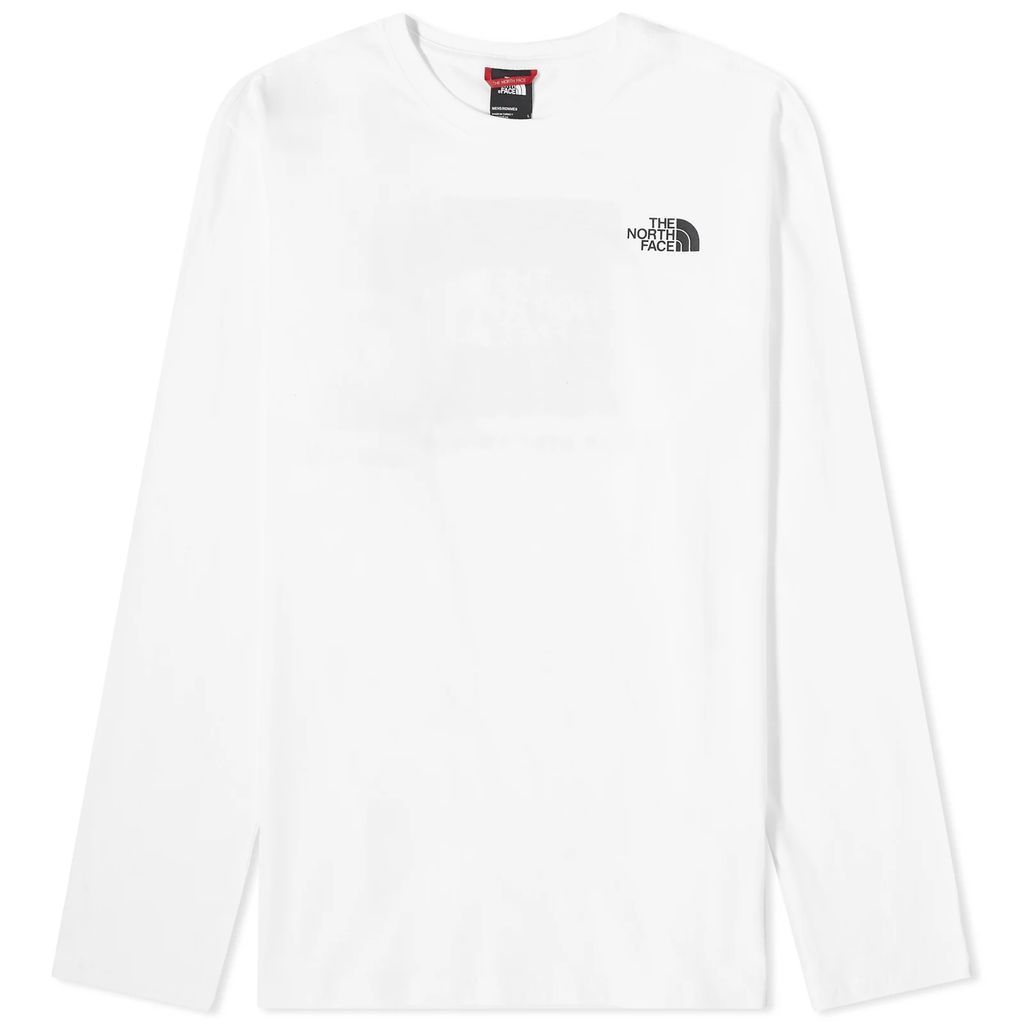 Men's Long Sleeve Red Box T-Shirt TNF White/TNF Black