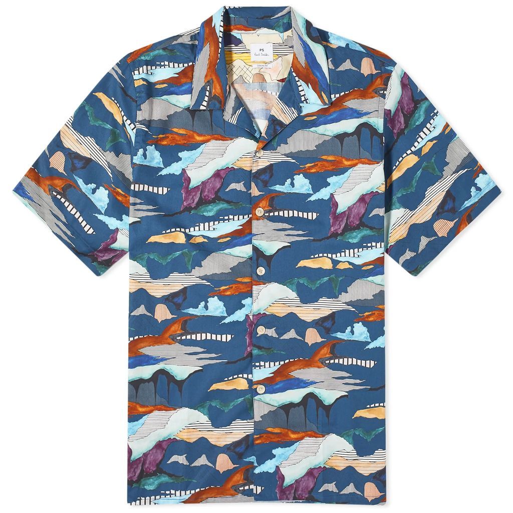 Men's Abstract Vacation Shirt Blue