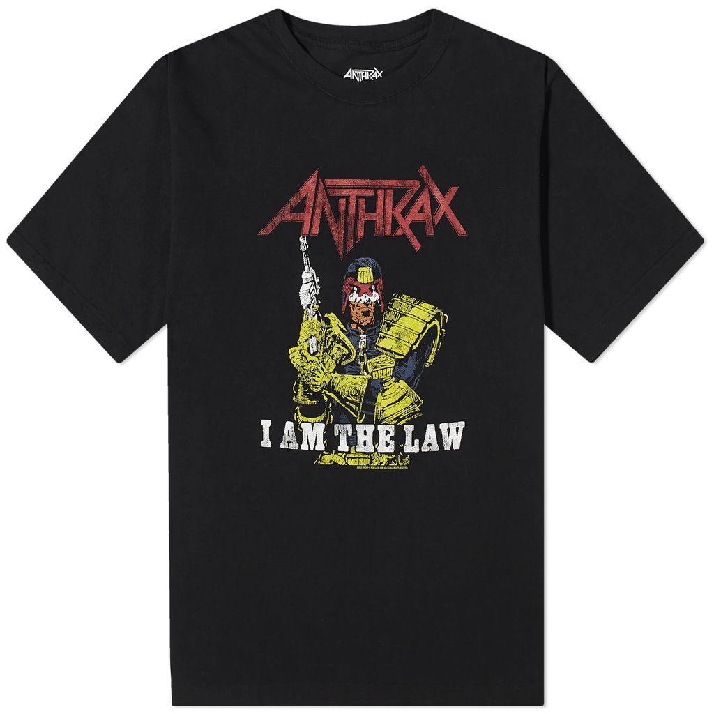 Men's Anthrax I am the Law T-Shirt Black