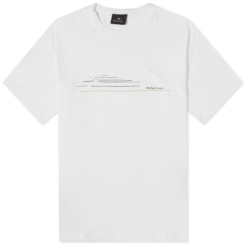Men's Chest Stripe T-Shirt White