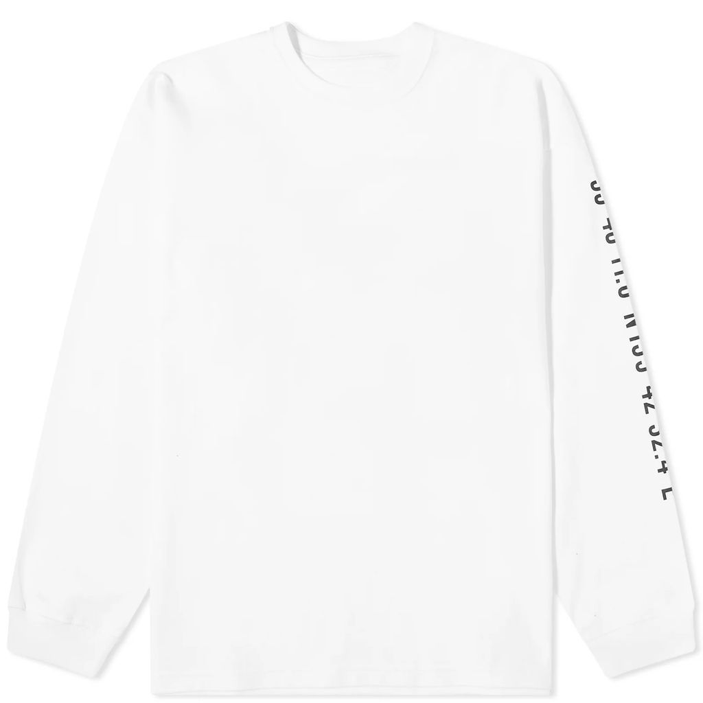 Men's Long Sleeve 12 Printed T-Shirt White