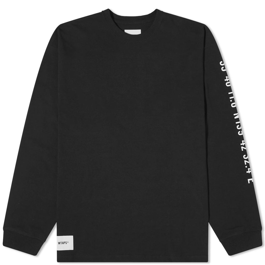 Men's Long Sleeve 12 Printed T-Shirt Black
