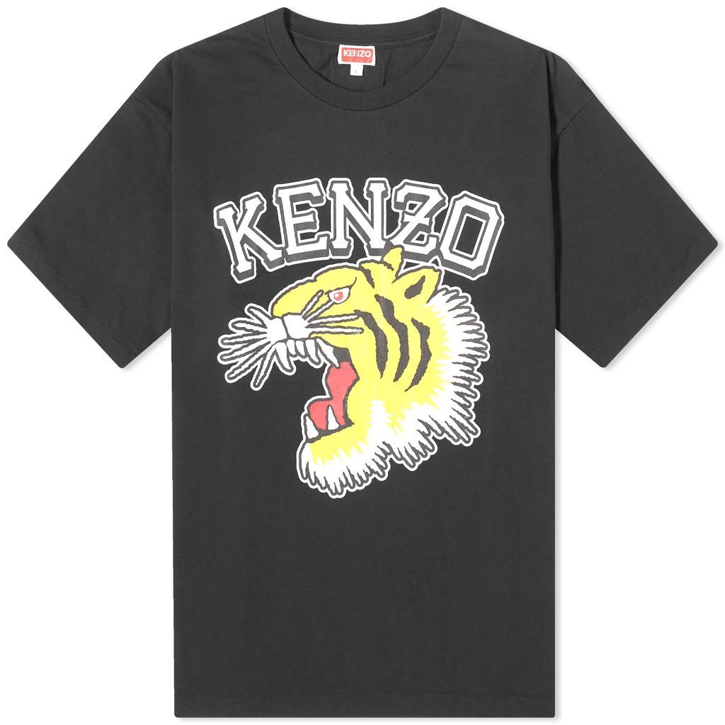 Men's Large Varsity Tiger T-Shirt Black