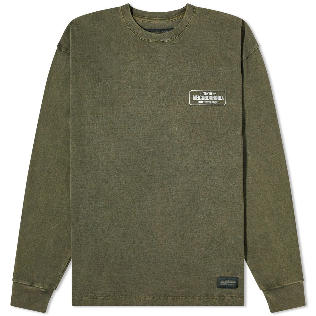 Men's Long Sleeve Pigment Dyed T-Shirt Olive Drab