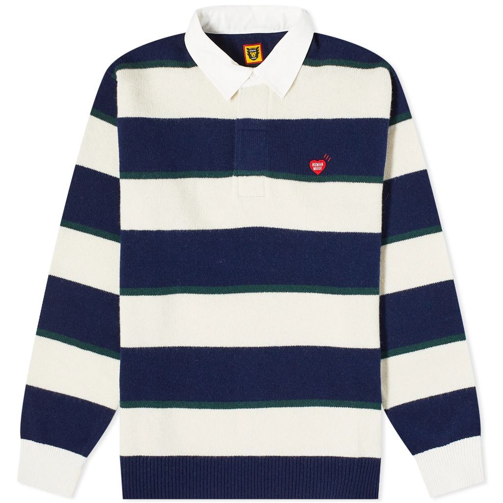 Men's Rugby Knit Sweater Navy