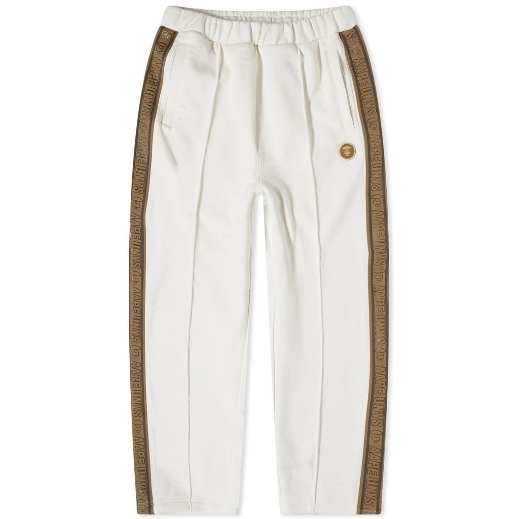 AAPE Dope Jacquard Moonface Monogram Track Pants Ivory