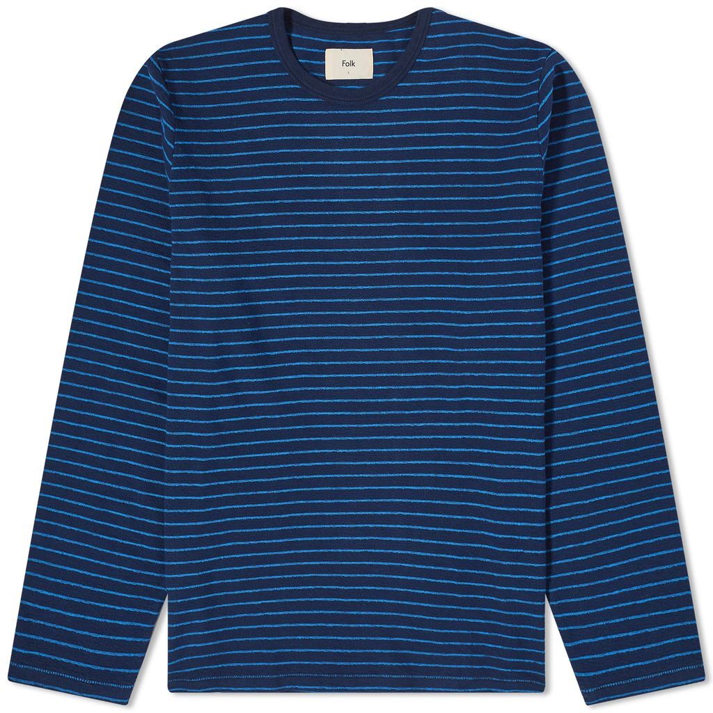 Men's Long Sleeve Striped T-Shirt Navy / Blue