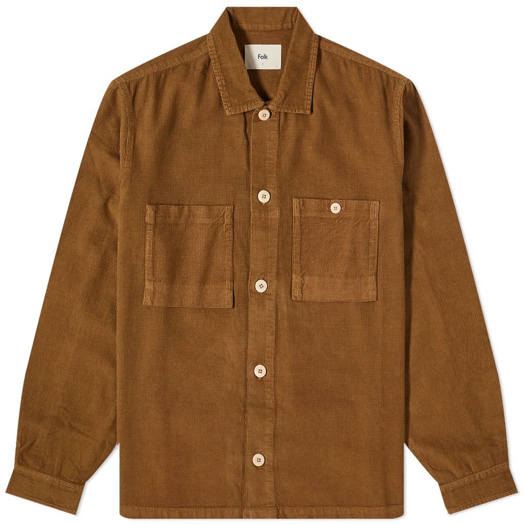Men's Microcheck Cord Shirt END EXCLUSIVE Brown