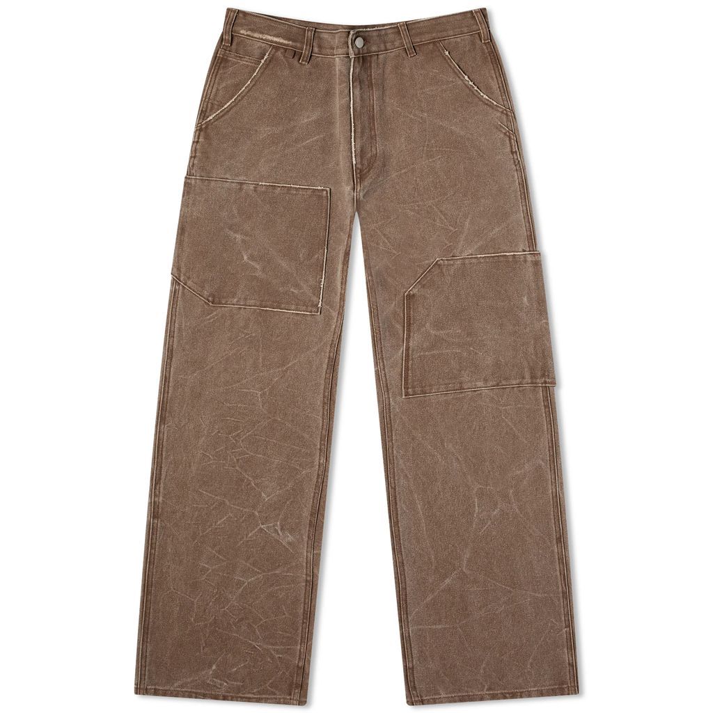 Palma Patch Canvas Work Pants Toffee Brown