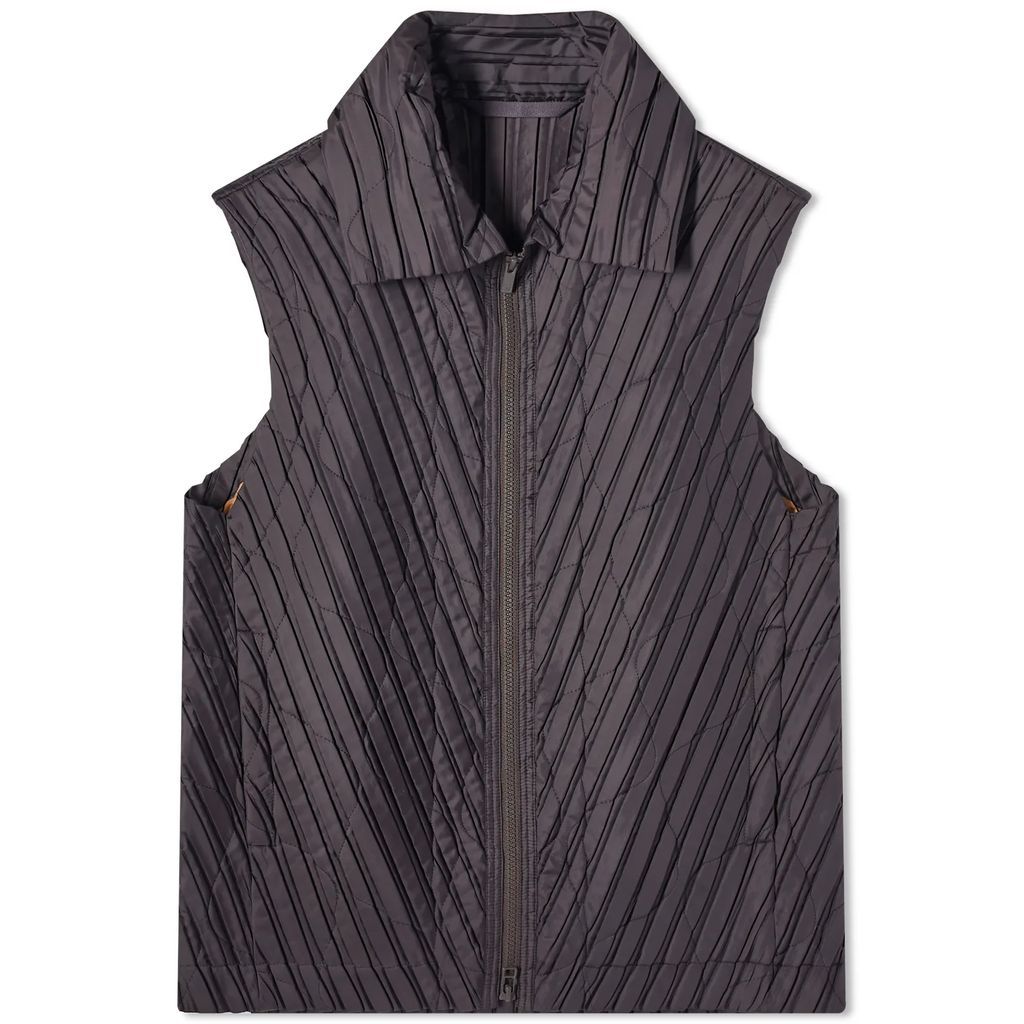 Men's Pleated Gilet Brown