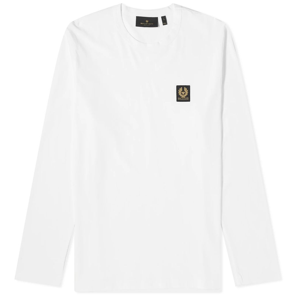Men's Long Sleeve Patch Logo T-Shirt White