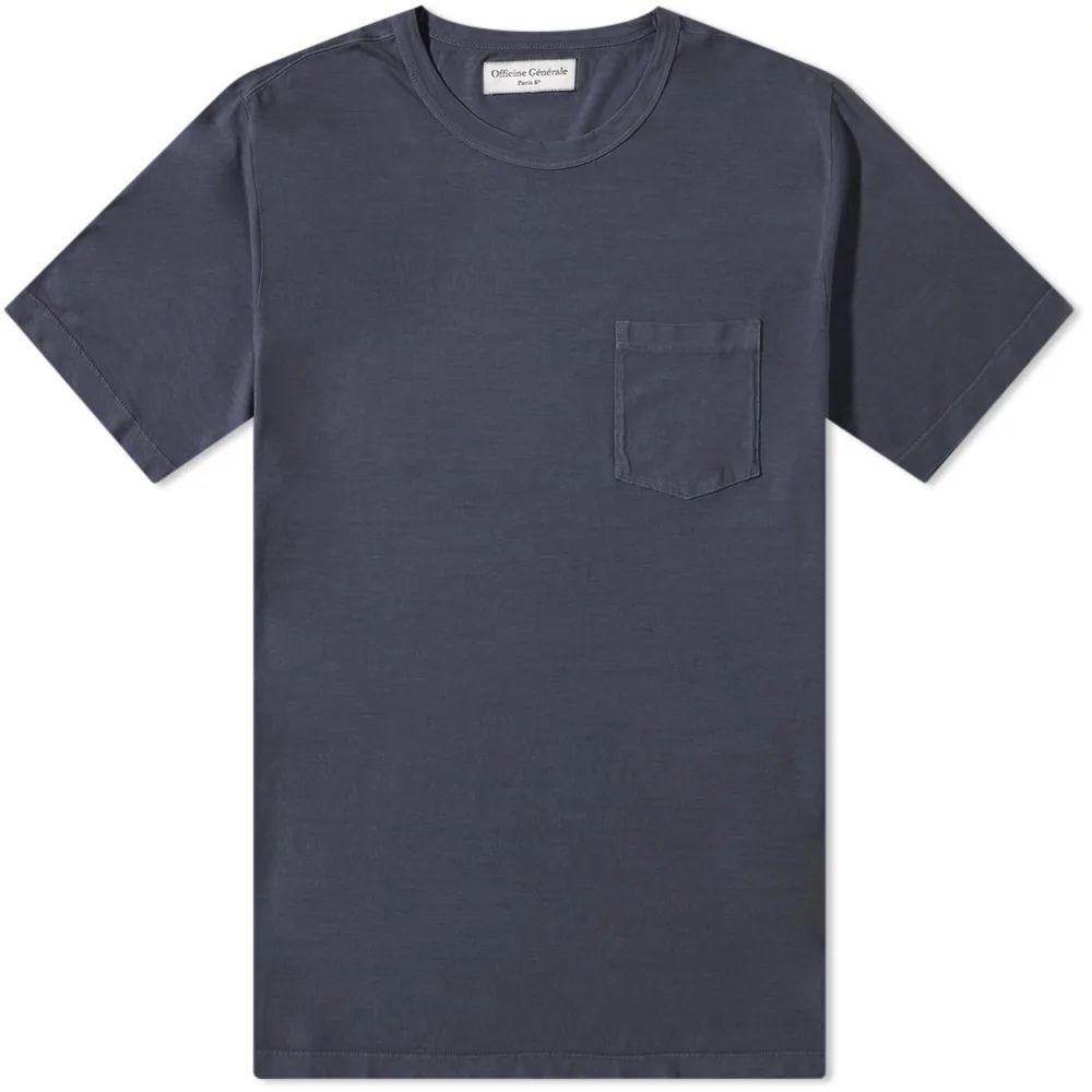 Men's Pigment Dyed Pocket T-Shirt Dark Navy